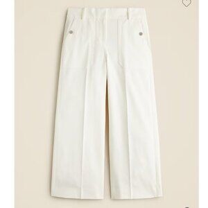 J. Crew Women's Plus Sz 20 Sydney Wide-Leg Crop Pant Stretch Coastal Beach Prep